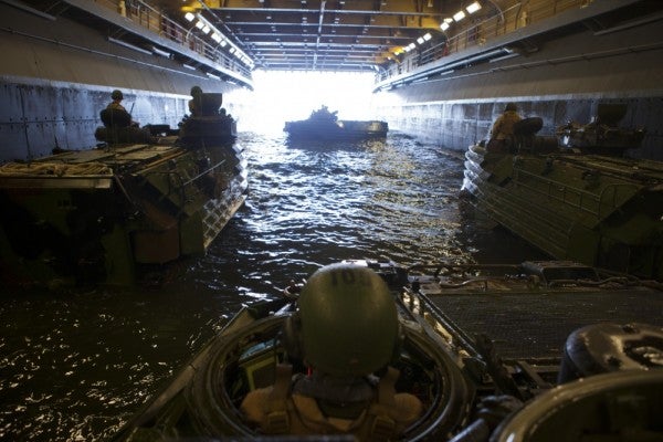 A Marine reflects on how a sinking amphibious assault vehicle symbolizes the entire Corps