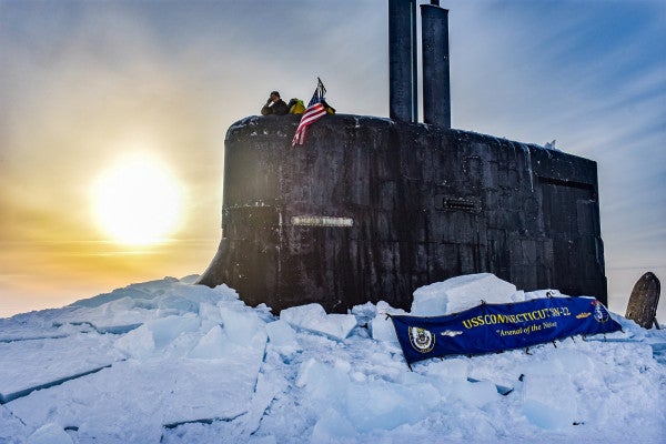 Navy submarines ventured back into the Arctic for training as Russia kept watch