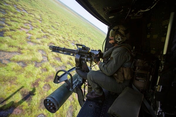 This is what it’s like to spend your days firing 3,000 rounds a minute as a helicopter door gunner