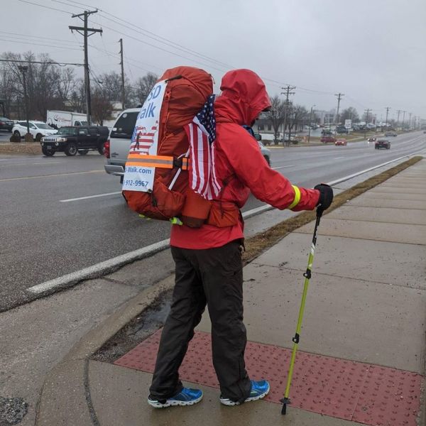 Former soldier walking across the country aims to bring ‘a tsunami of attention’ to PTSD