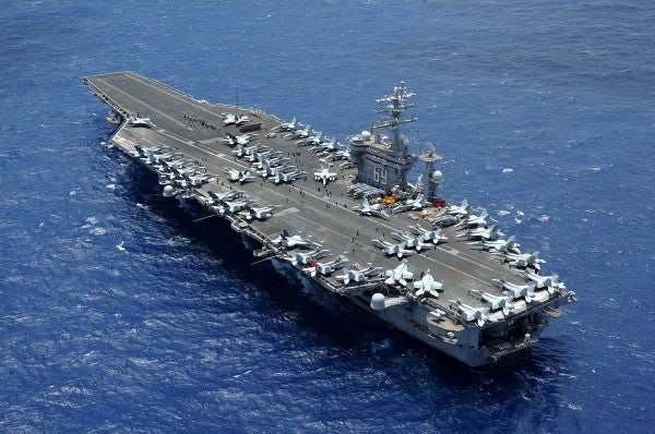The Navy’s latest aircraft carrier deployment got off to an unusual start