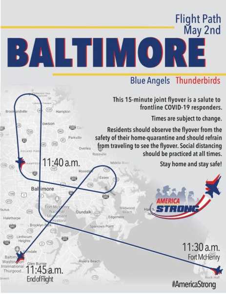 When and where you can see Navy Blue Angels and Air Force Thunderbirds flying to honor COVID-19 responders