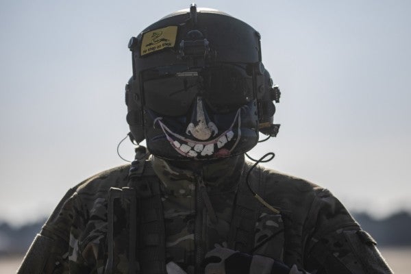 ‘It’s like our warpaint’— Why some Black Hawk crew chiefs paint their face masks something fierce