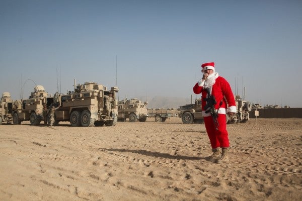 ‘Twas the night before Christmas in a warzone…