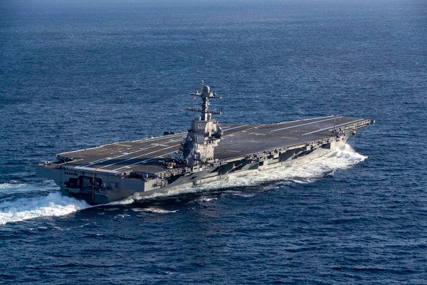 America’s newest aircraft carrier only has 4 of its 11 elevators working, but at least it can do these high-speed turns