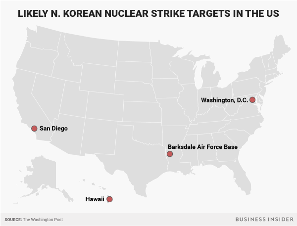 Here Are The US Targets North Korea Most Likely Wants To Nuke