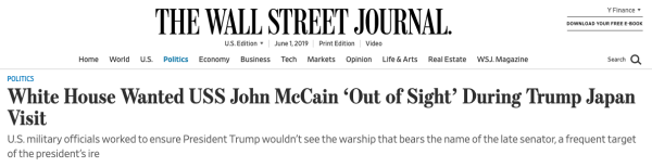Navy: Oh, by the way, we did get a request to hide the USS John S. McCain during Trump’s visit