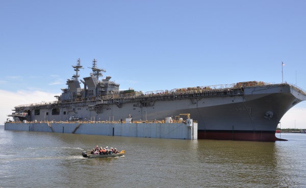 Navy To Christen USS Tripoli — A Ship That Will Pack Helos, F-35s, And Thousands Of Marines