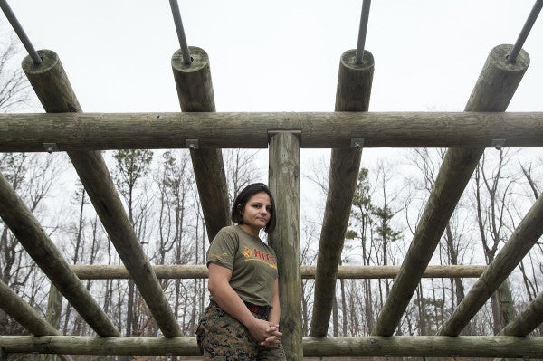 She fought to survive as a child and trained as an Olympic wrestler. Now she shows Marines how to fight