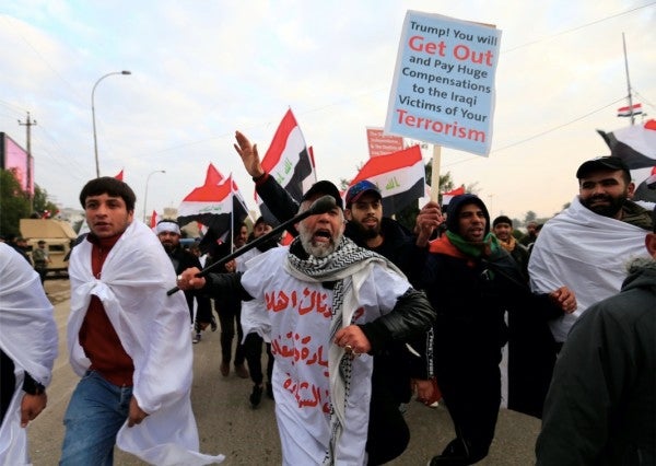 ‘No, No America’— Iraq protesters demand US military pullout