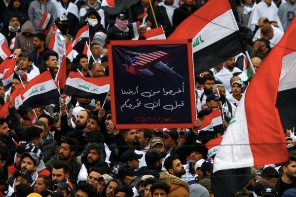 ‘No, No America’— Iraq protesters demand US military pullout