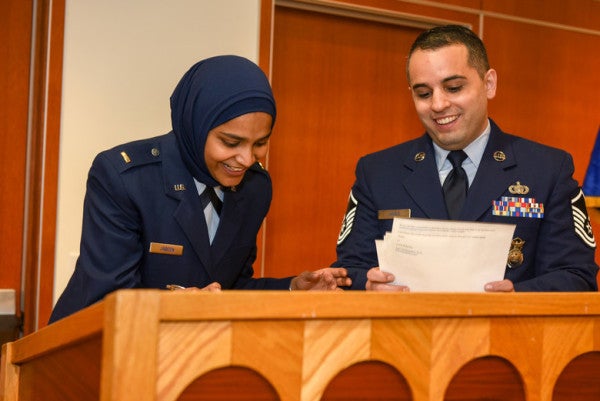 Air Force commissions first female Muslim chaplain in US military history