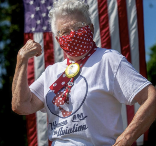 Original ‘Rosie the Riveter’ makes masks to fight COVID-19