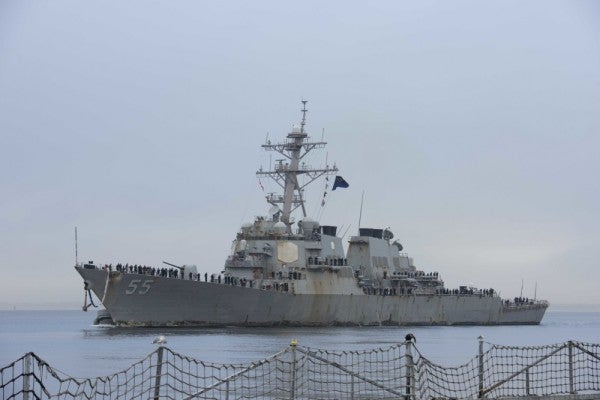 After a record 215 days at sea, USS Stout finally returns home to Norfolk