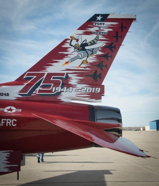 We salute this Texas F-16 squadron for marking their 75th anniversary with an epic paint job