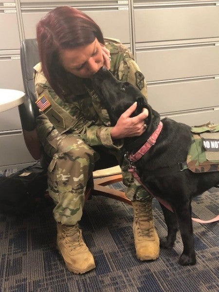 Another Soldier And Her Dog