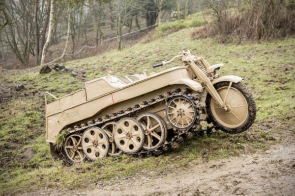 You Can Now Own This Ridiculous 1944 German Kettenkrad Armored Motorcycle Tank