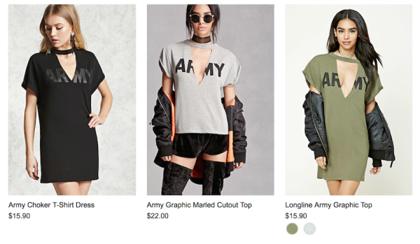 Forever 21 Ripped Off The Army’s PT Shirts And, Somehow, Made Them Even Worse