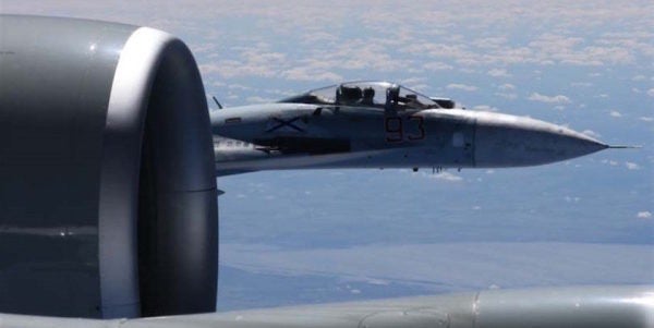 US Reveals Intense Photos Of Armed Russian Fighter Buzzing Air Force Jet