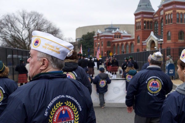 Veterans' organization under siege for taking part in inauguration parade