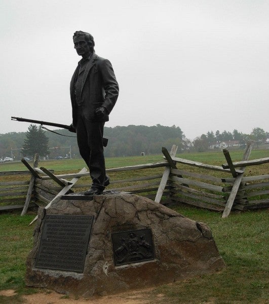 He watched the Battle of Gettysburg from his house, then joined in