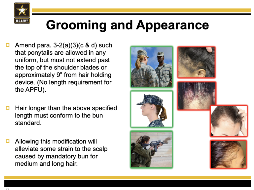 The Army is planning a major overhaul of its hair and grooming regulations