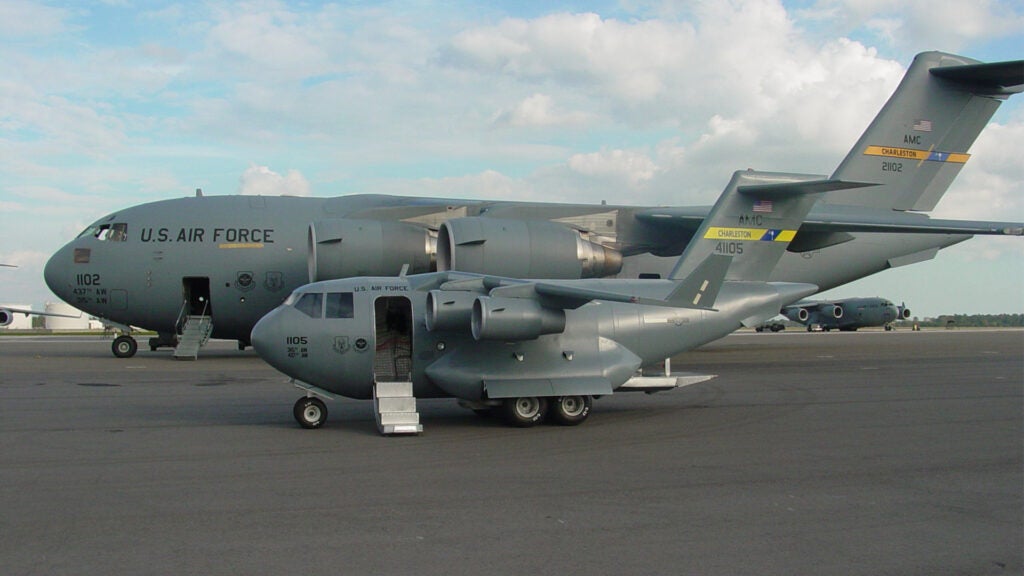 The Mini C-17 is an exact replica of the C-17 Globemaster III. (Photo by Debbie Baldwin)