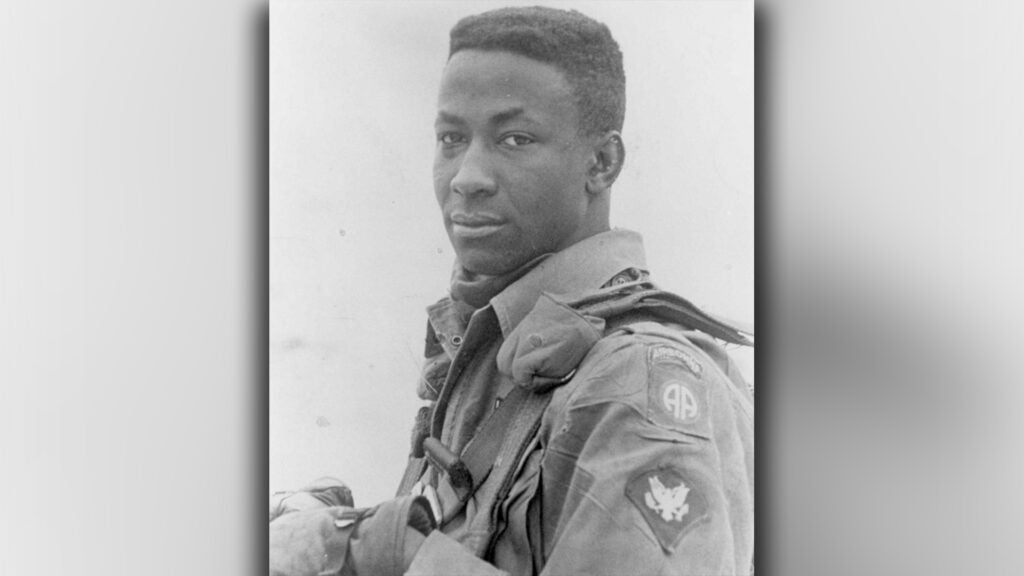 Army soldier and Medal of Honor recipient Staff Sgt. Clifford Chester Sims, photographed when he was still in the 82nd Airborne Division. Sims earned his medal while fighting with the 101st Airborne Division near the city of Huế on Feb. 21, 1968.
