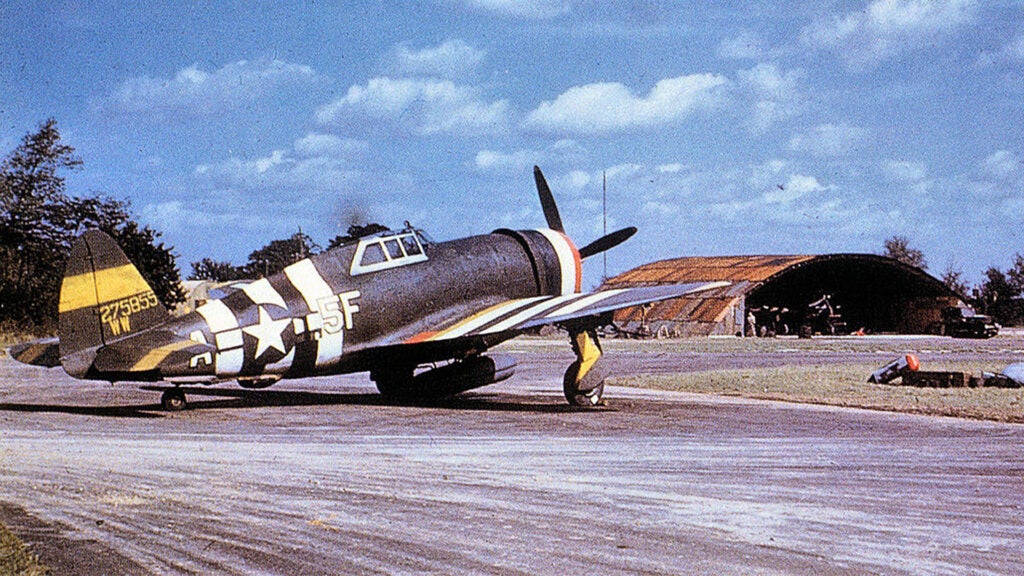 Republic P-47D-15-RE Thunderbolt Serial 42-75855 of the 5th Emergency Rescue Squadron at Boxted, England. (Wikimedia Commons / Imperial War Museums)