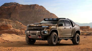 Troops might be riding a hydrogen-powered Chevy Colorado ZH2 into battle