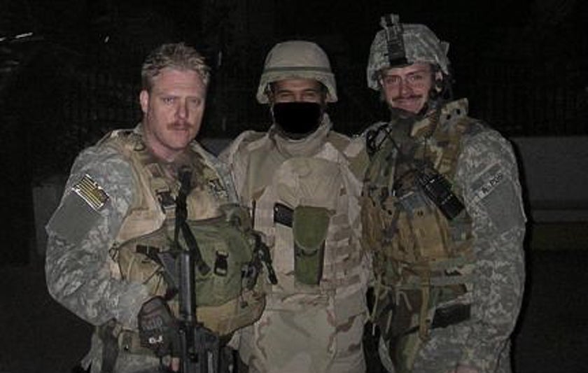 Boone Cutler with other Soldiers