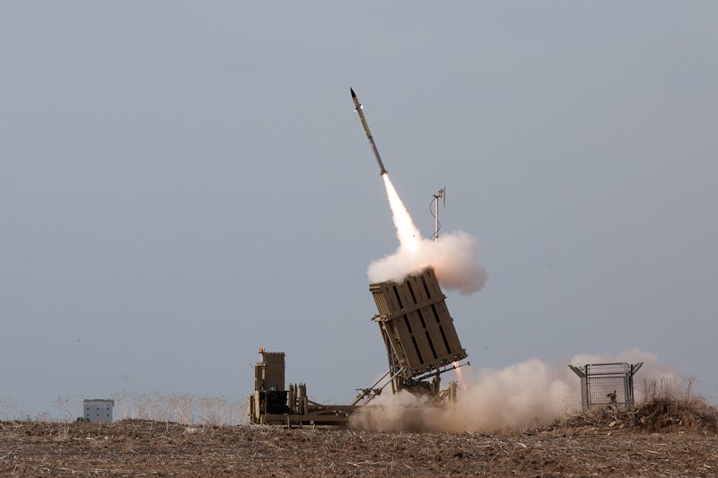 Iron Dome system in Ashdod intercepts a rocket fired from the Gaza Strip. Since the beginning of Operation Pillar of Defense, the Iron Dome system has intercepted hundreds of rockets fired at Israeli communities from the Gaza Strip.

Nehemia Gershuni, www.NGPhoto.biz CC-BY-SA 4.0