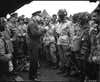 Eisenhower talks to troops, June 6, 1944