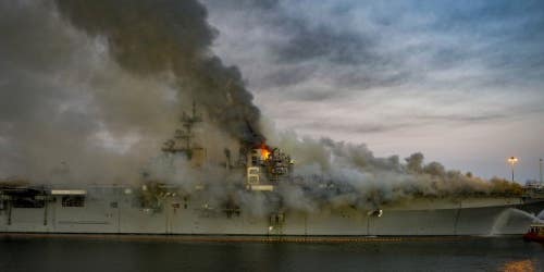 Navy: 57 treated for injuries in USS Bonhomme Richard fire as blaze continues