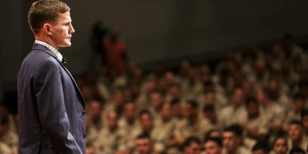 Medal Of Honor Recipient Kyle Carpenter Gets Standing Ovation At College Graduation
