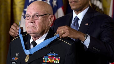 A Medal of Honor recipient describes how he was saved by a tiger and a sawed-off shotgun