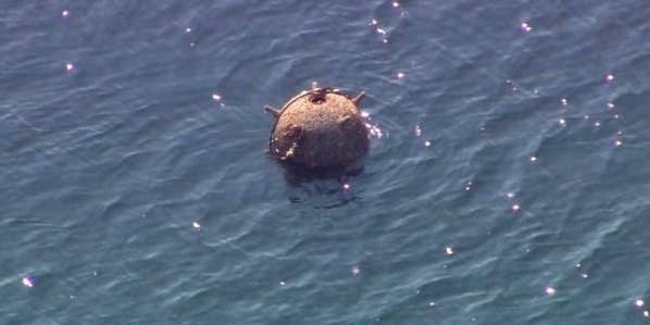 Watch EOD Techs Blow Up A Mysterious Naval Mine That Showed Up Off Washington State