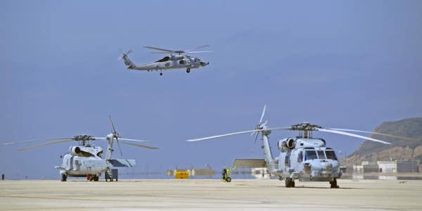 Navy Helicopters Run Right Into Each Other On A Japanese Runway