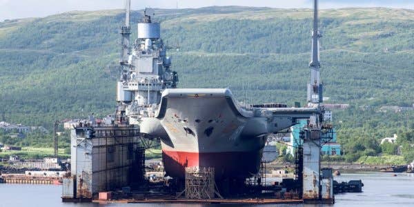 Russia’s Only Aircraft Carrier Now Has A Massive Hole In Its Side