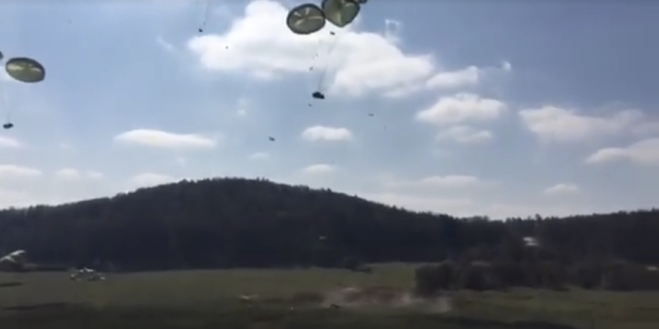 Watch 3 Army Humvees Burn In After Parachutes Malfunction
