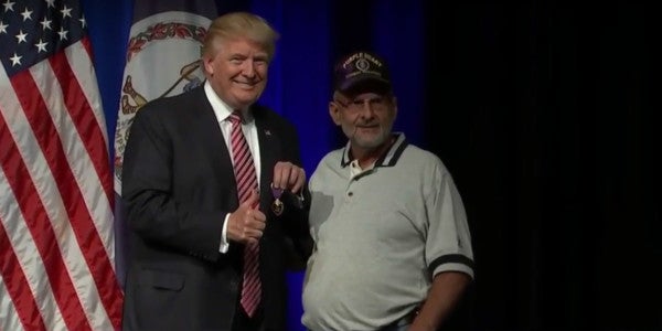 Veteran Gives Trump His Purple Heart Medal