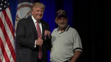 Veteran Gives Trump His Purple Heart Medal