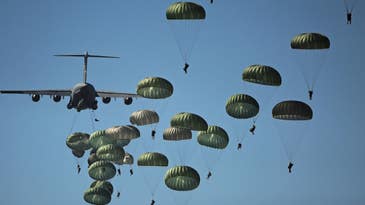 See what it’s like to jump out of a C-17 with the Army’s 82nd Airborne