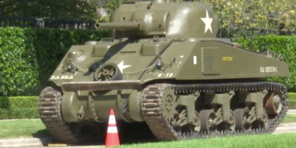 Texas Man Buys Sherman Tank And Parks It In Front Of His House, Upsetting HOA