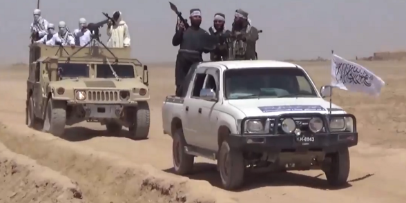 Propaganda Video Shows An Emboldened Taliban Convoying Through Nimruz Province In Broad Daylight