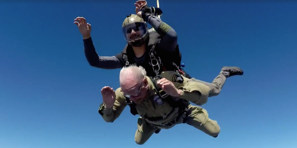 World War II Vet Celebrates 95th Birthday With A Little Skydiving