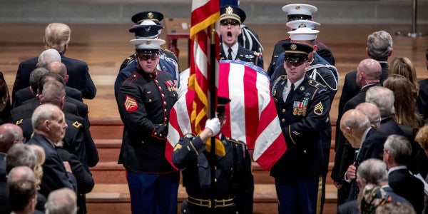 Former President George H.W. Bush Honored As ‘America’s Last, Great Soldier Statesman’