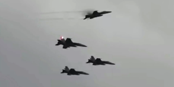 Watch The Navy Fly Its Largest-Ever Missing Man Formation In Honor Of George H.W. Bush