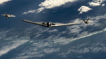 Air Force F-22s And B-2 Bombers Are Pr  owling The Pacific, And The Photos Are Awesome