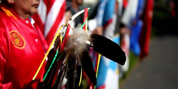 We salute the Native American warriors who go wherever they’re needed to honor US military veterans